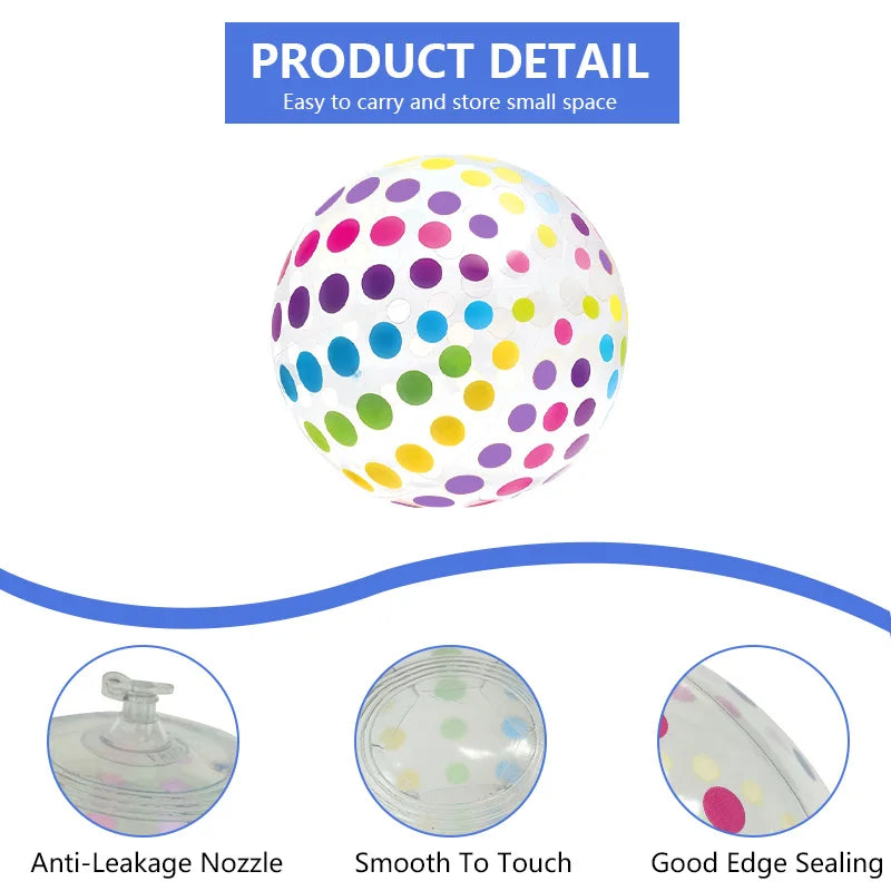 Colorful Transparent Stripe Inflatable Beach Balls