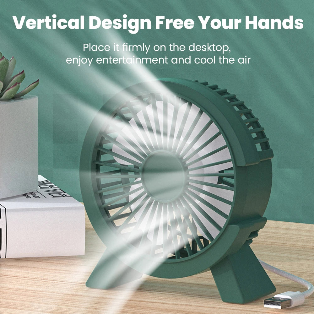 Mini USB Rechargeable Table Fan Portable