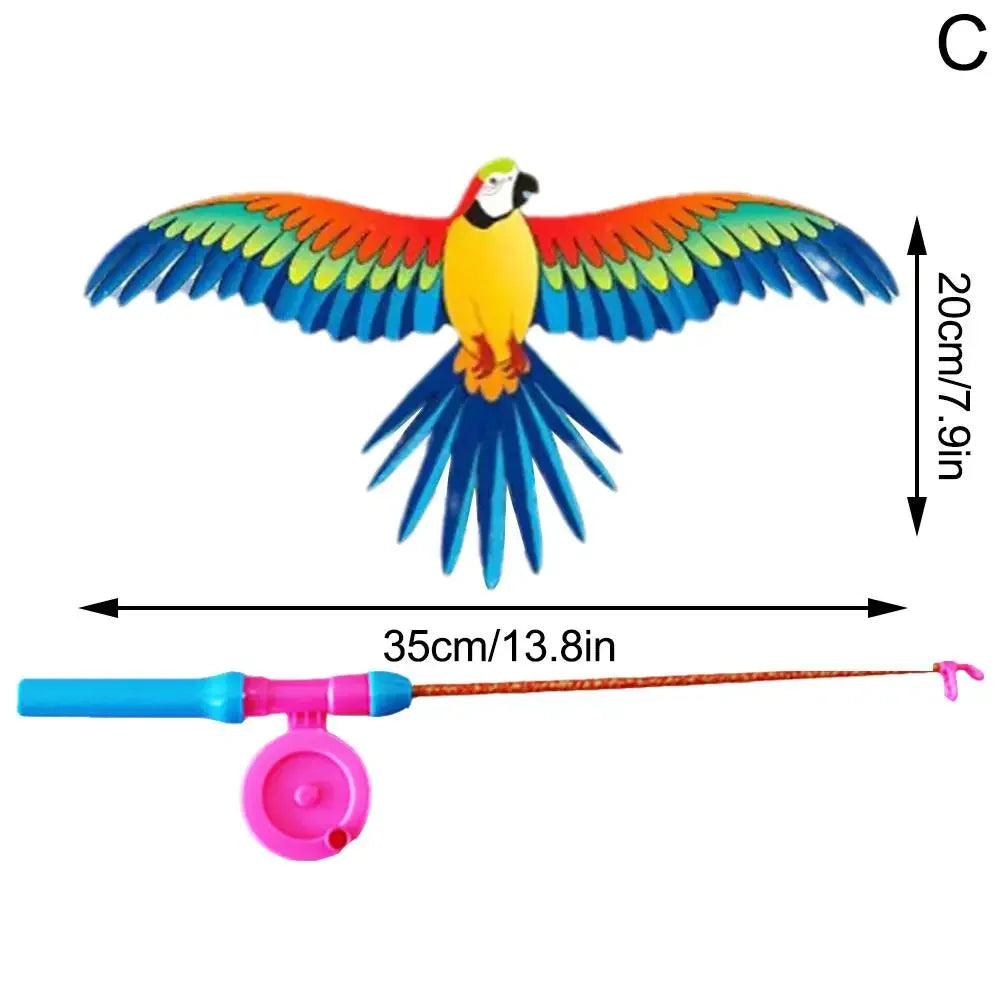 Children Kite Toy Cartoon Eagle Foldable Mini Plastic