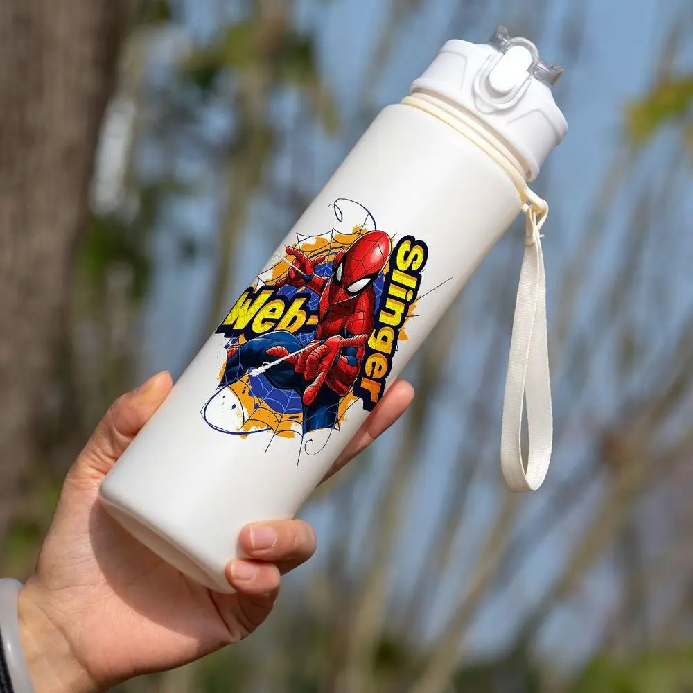 750ml Spider-Man Straw Water Bottle