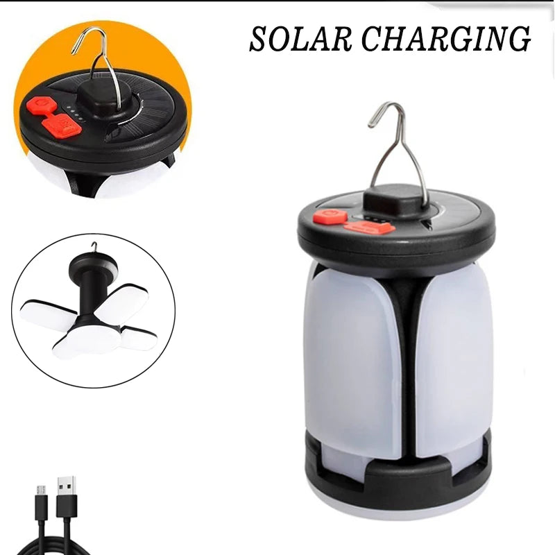 Rechargeable LED Camping Lantern With folding LED
