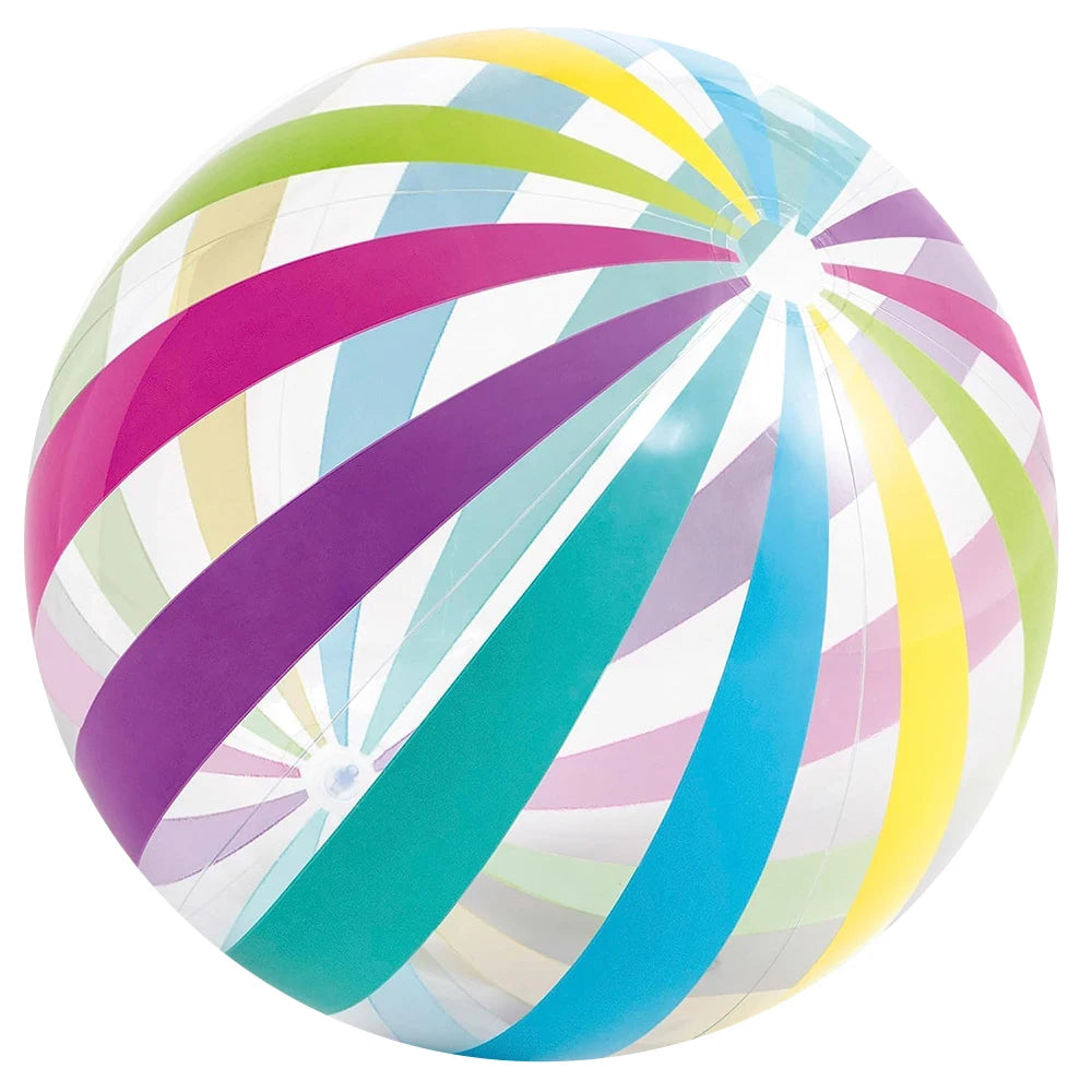 Colorful Transparent Stripe Inflatable Beach Balls