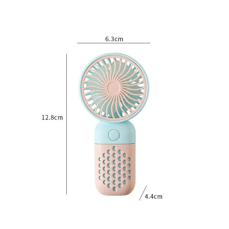 New Cartoon Cute Mini USB Handheld Charging Fan -