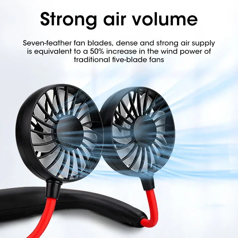 Neck Fan Portable Fan Hand Free Mini USB