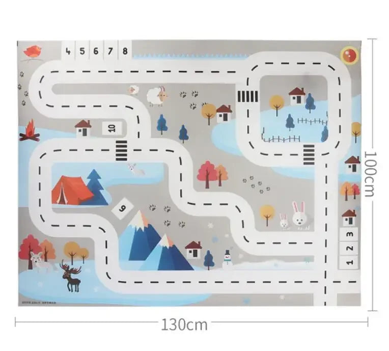 Baby Play Mat City Traffic Car Park Waterproof Parking
