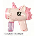 Unicorn electric bubble gun, toy bubble machine,