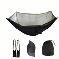 Portable outdoor camping hammock, equipped with mosquito net,