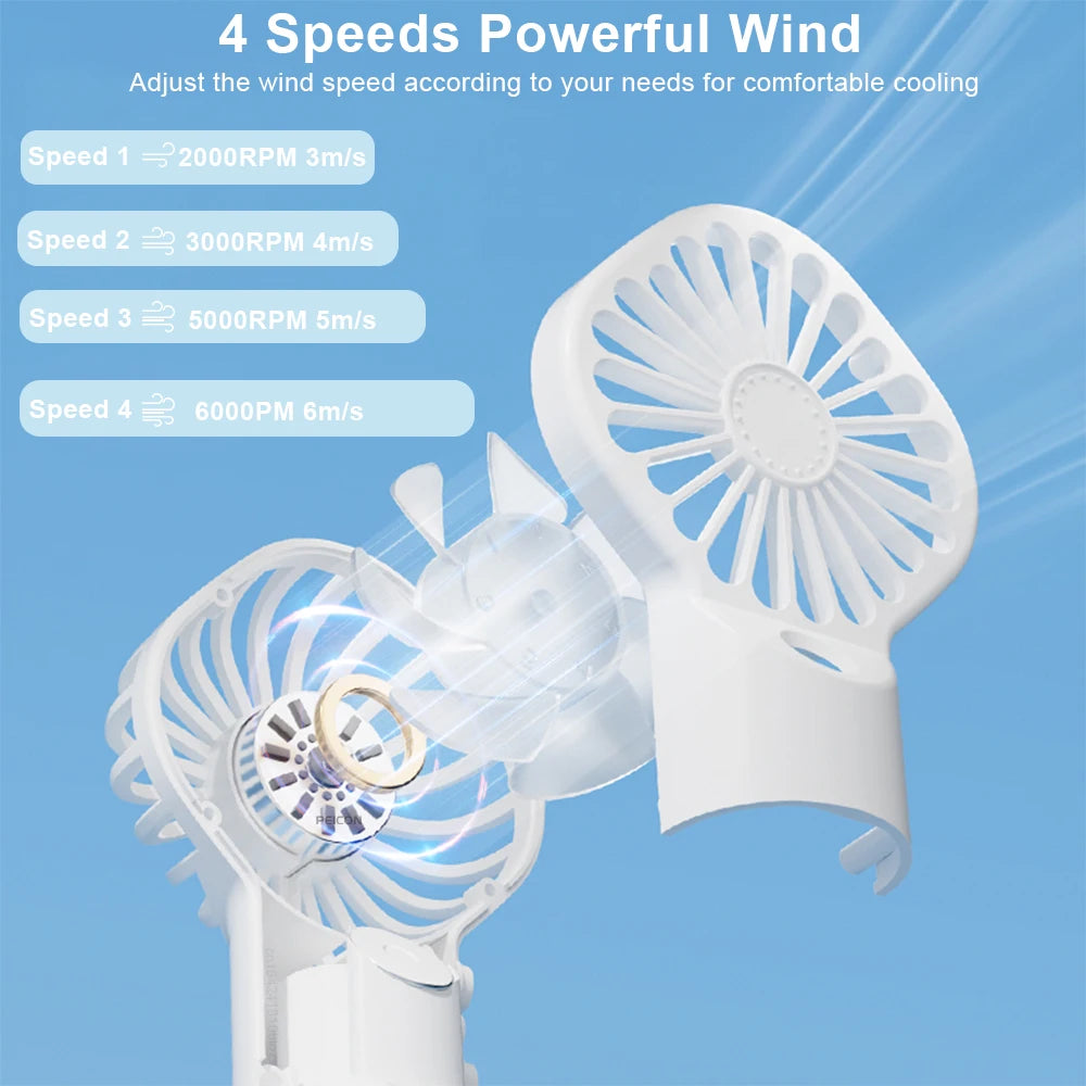 Mini Handheld Mist Fan Portable USB