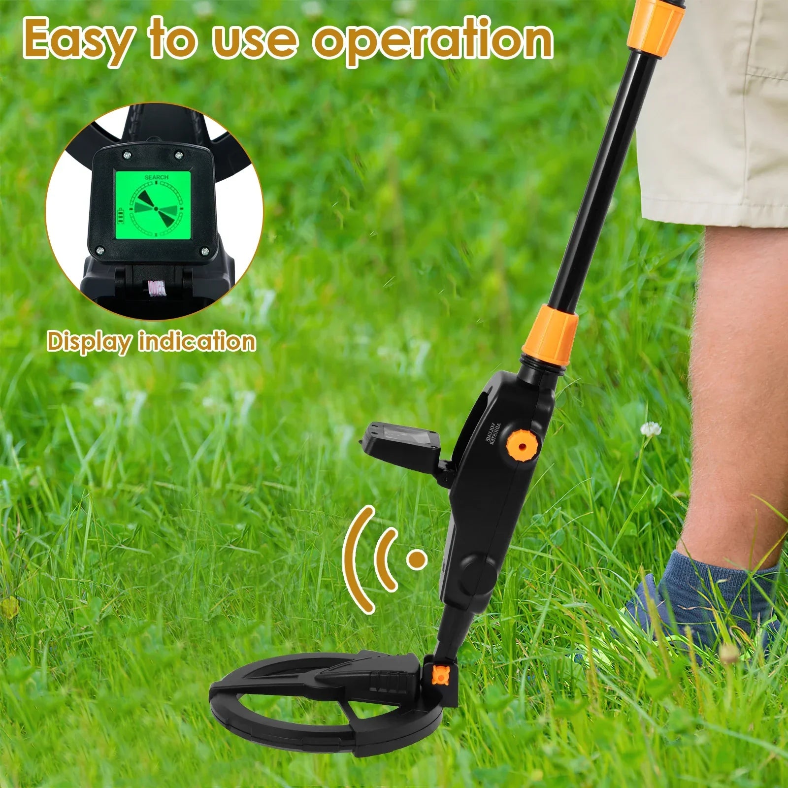 Metal Detector Adjustable Metal Detecting Tool Kit Gold Silver Finder Detector