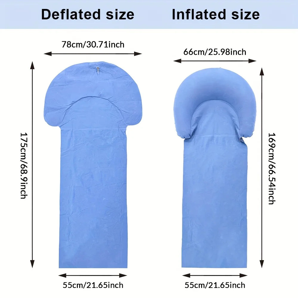 Beach Mat with Inflatable Headrest, Outdoor Mat,