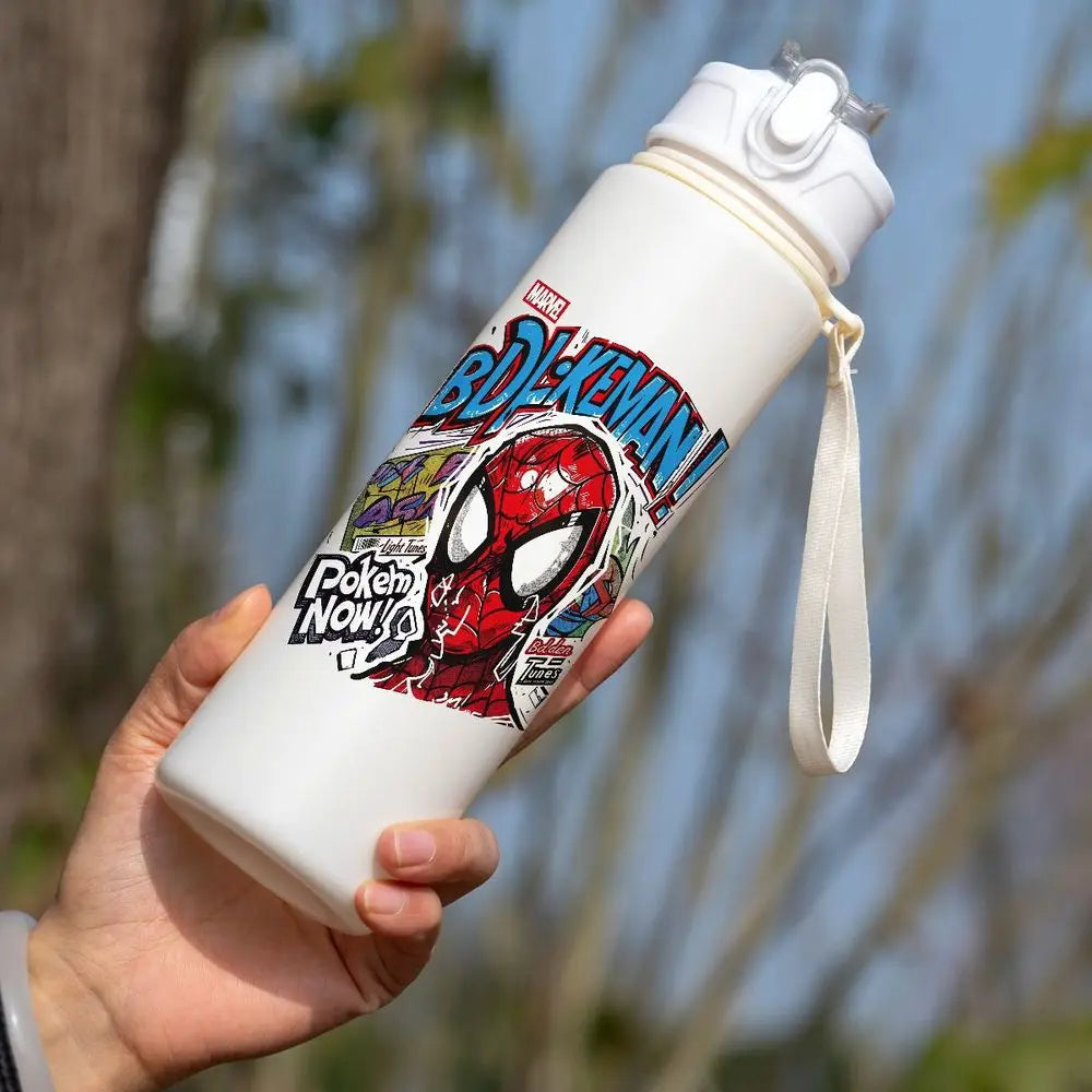 750ml Spider-Man Straw Water Bottle