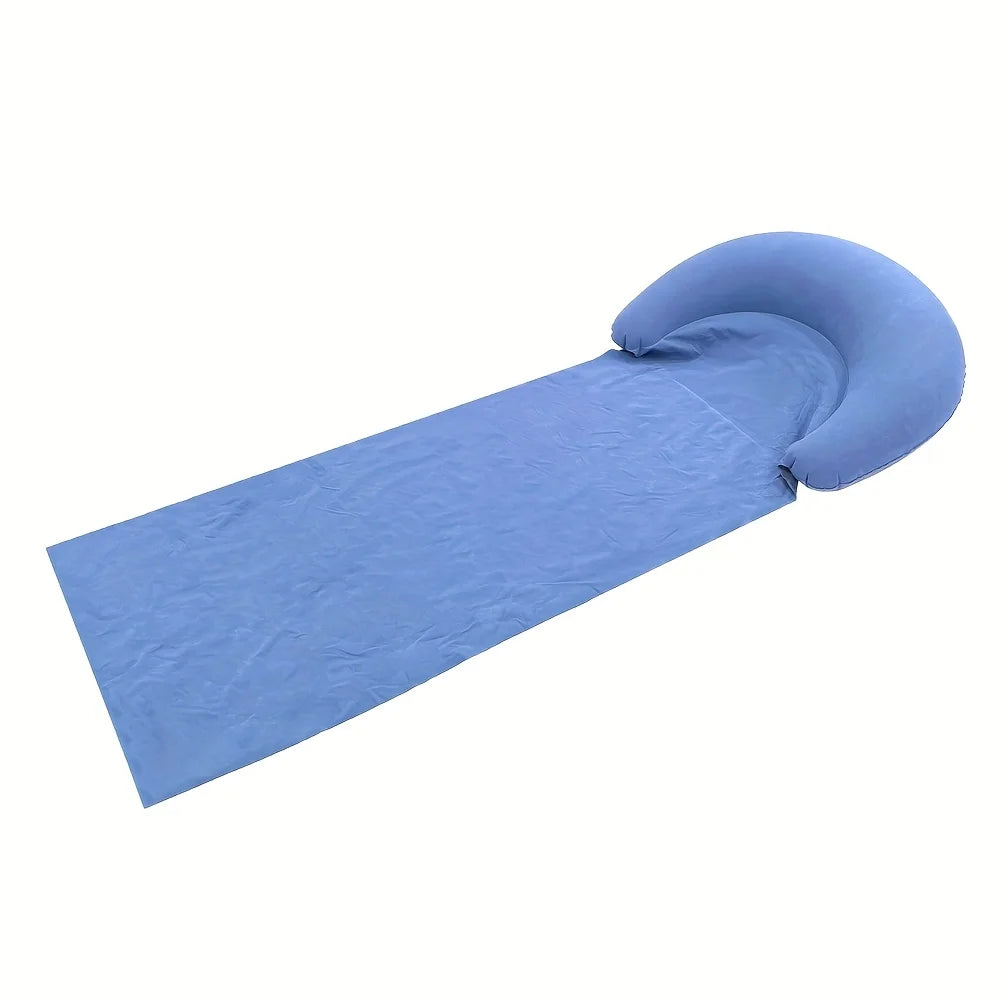 Beach Mat with Inflatable Headrest, Outdoor Mat,
