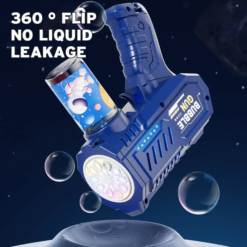 Fully Automatic Space Bubble Blowing Toy Bubble Gun