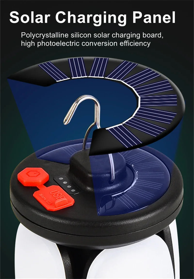 Rechargeable LED Camping Lantern With folding LED