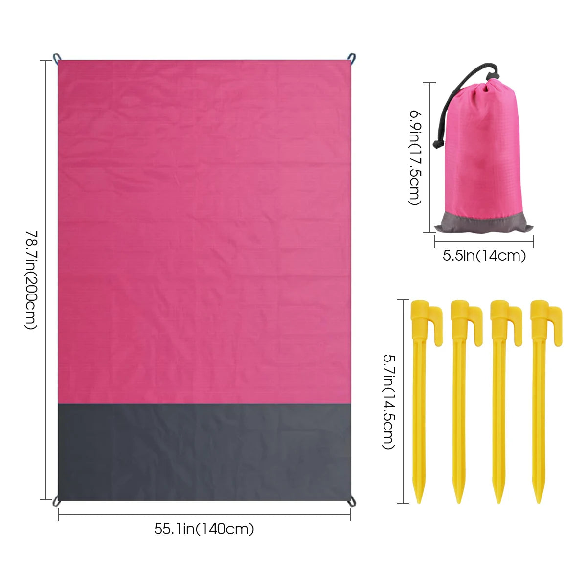140*200CM Waterproof Folding Camping Mat Ultralight