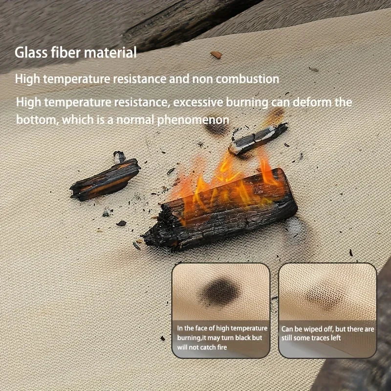 1pc Barbecue Fire Protection Pit Mat Camping Picnic
