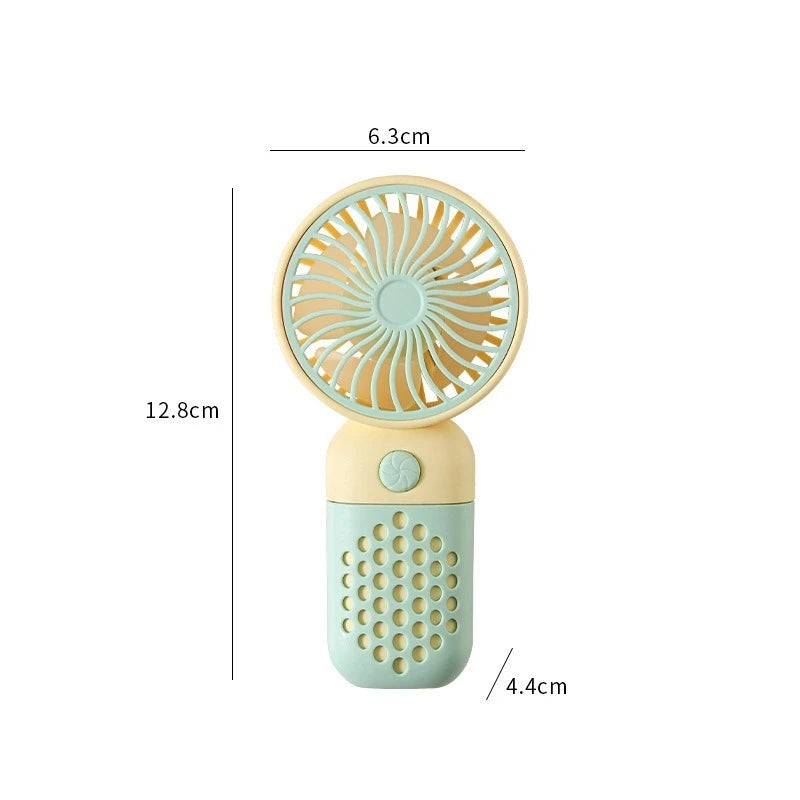 New Cartoon Cute Mini USB Handheld Charging Fan -