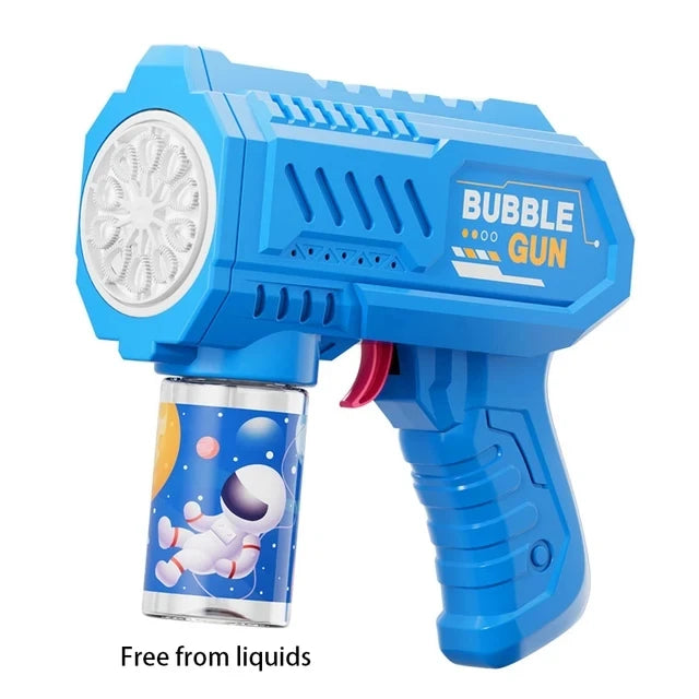 electric bubble gun,, automatic soap blower with lights,