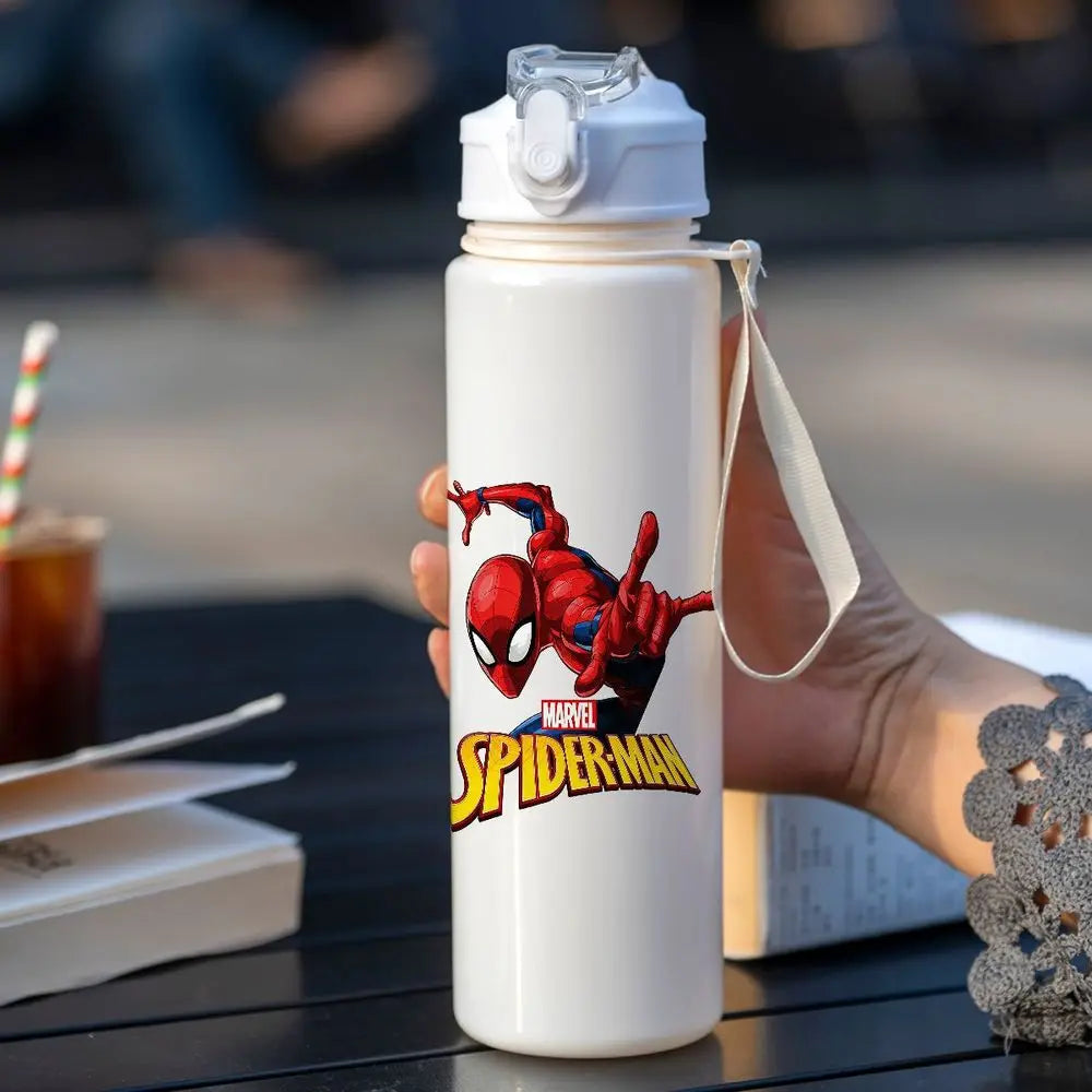 750ml Spider-Man Straw Water Bottle