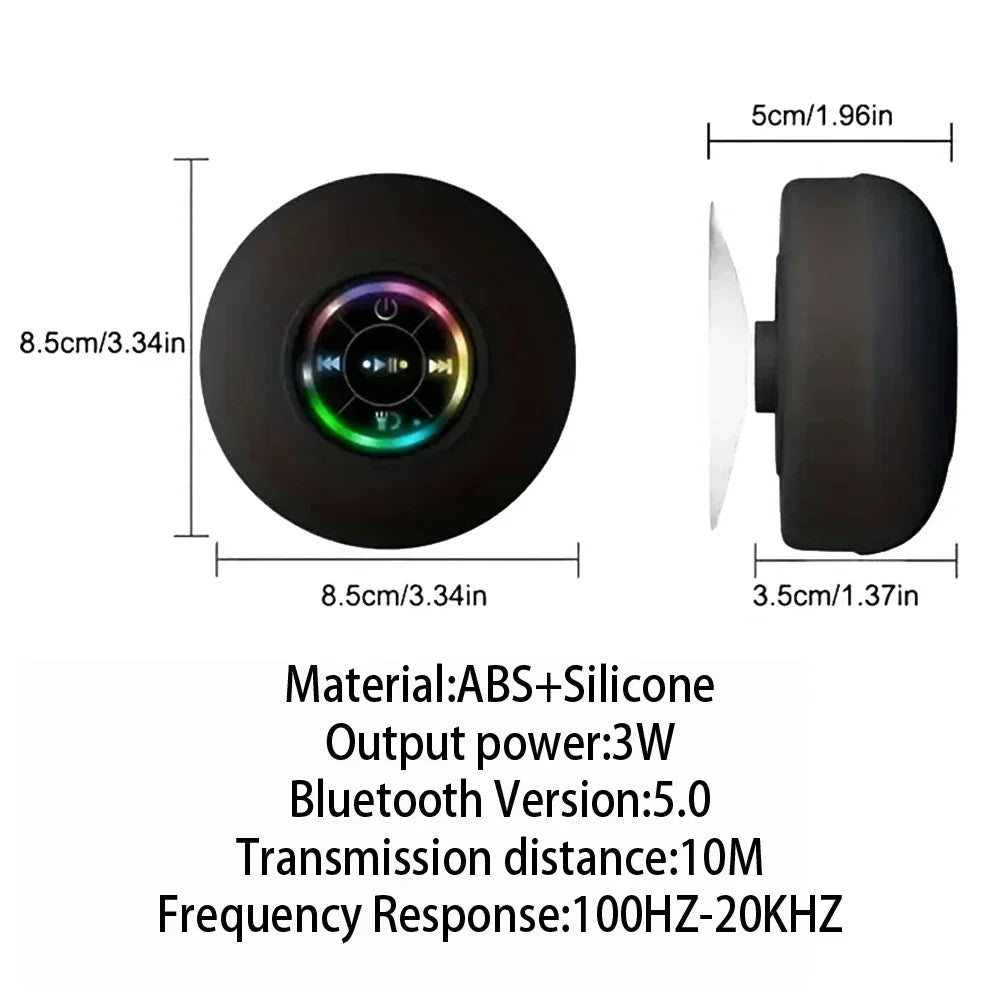 Mini Bluetooth Speaker Shower Subwoofer Waterproof
