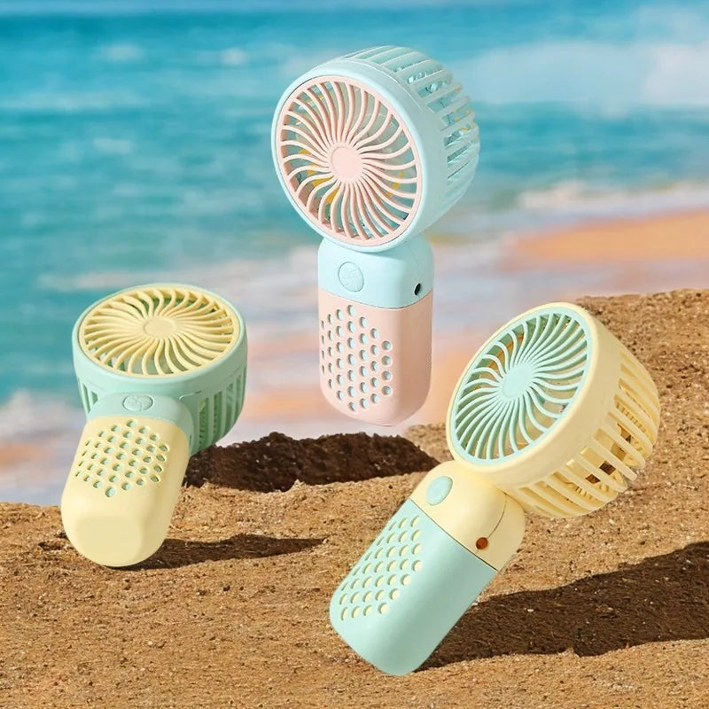 New Cartoon Cute Mini USB Handheld Charging Fan -