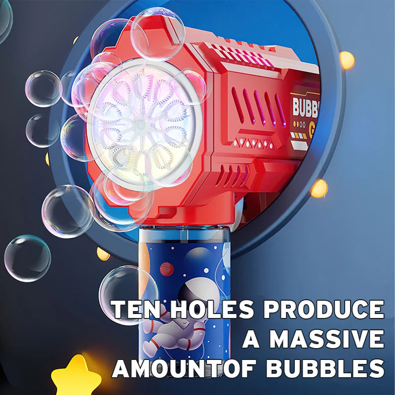 Fully Automatic Space Bubble Blowing Toy Bubble Gun