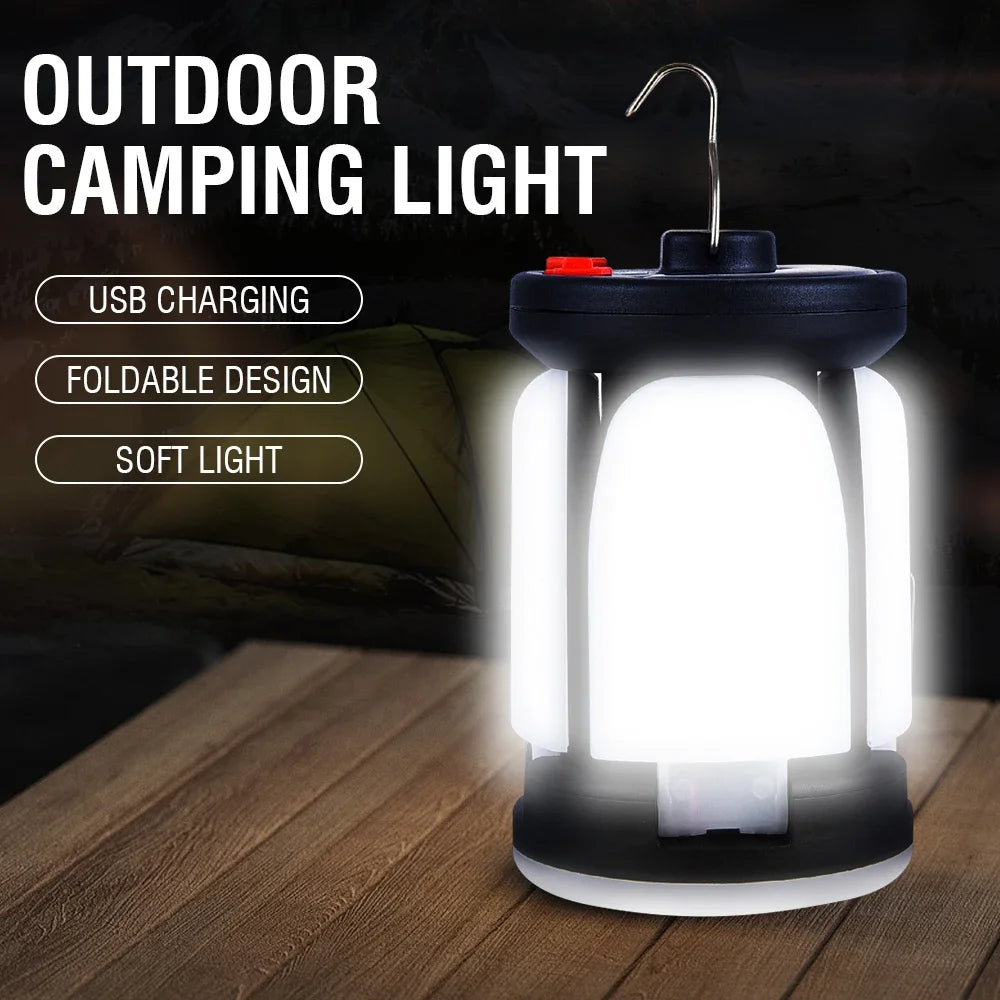Rechargeable LED Camping Lantern With folding LED