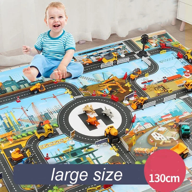 Baby Play Mat City Traffic Car Park Waterproof Parking