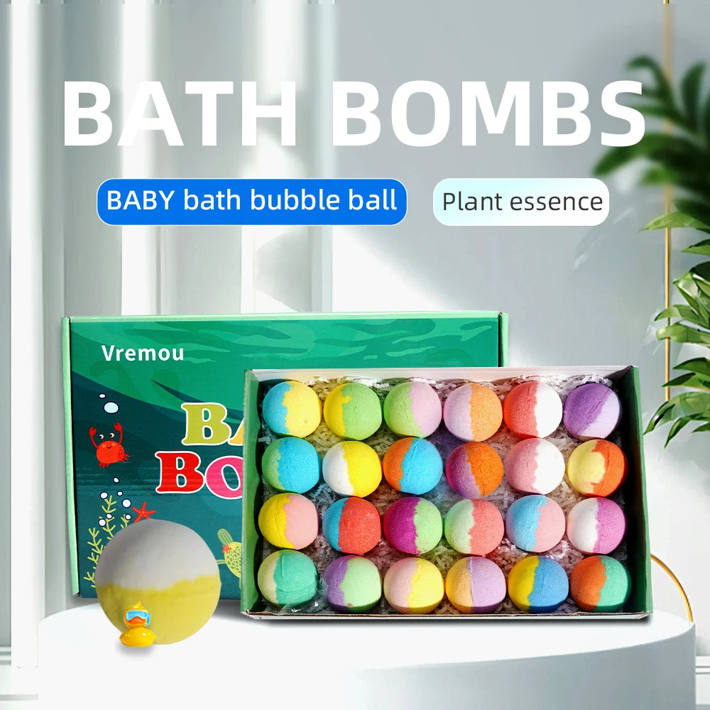 Bath Bombs for Kids with Surprise Inside, 24 Pack Kids Bath
