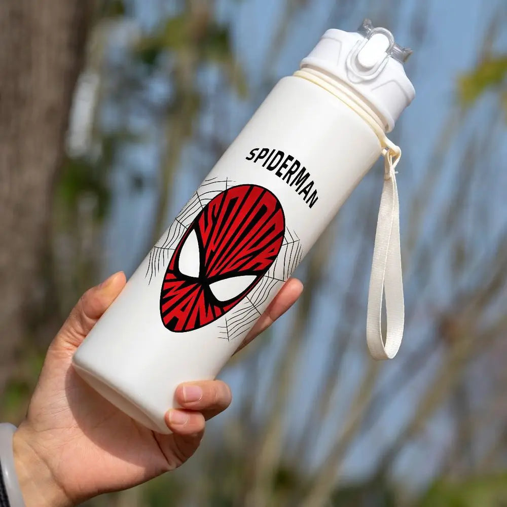 750ml Spider-Man Straw Water Bottle