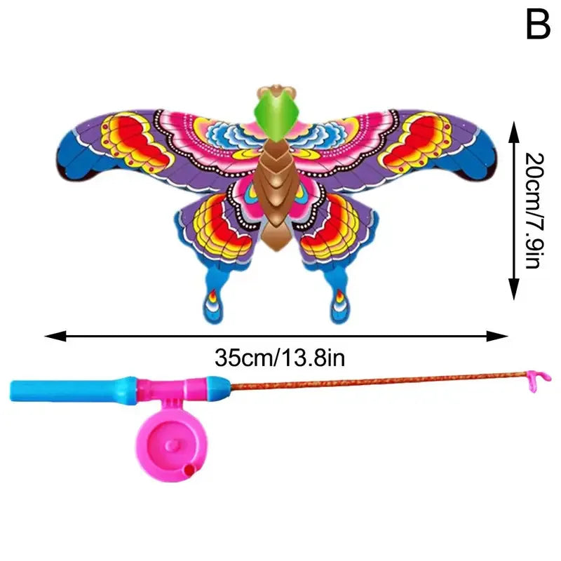 Children Kite Toy Cartoon Eagle Foldable Mini Plastic