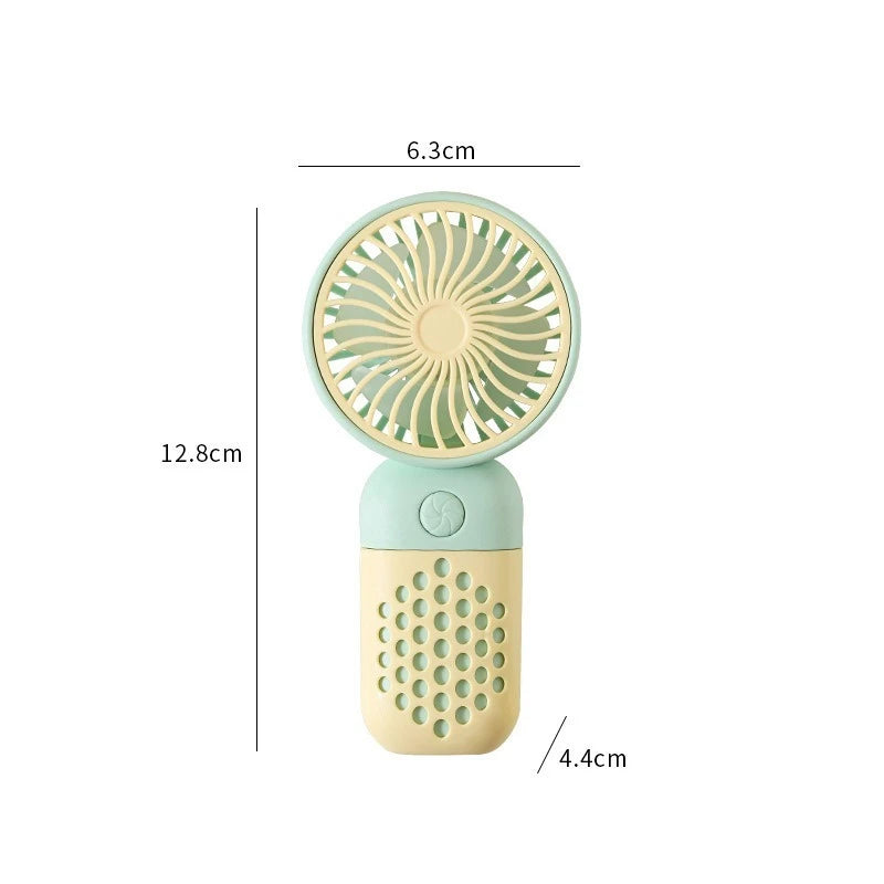 New Cartoon Cute Mini USB Handheld Charging Fan -