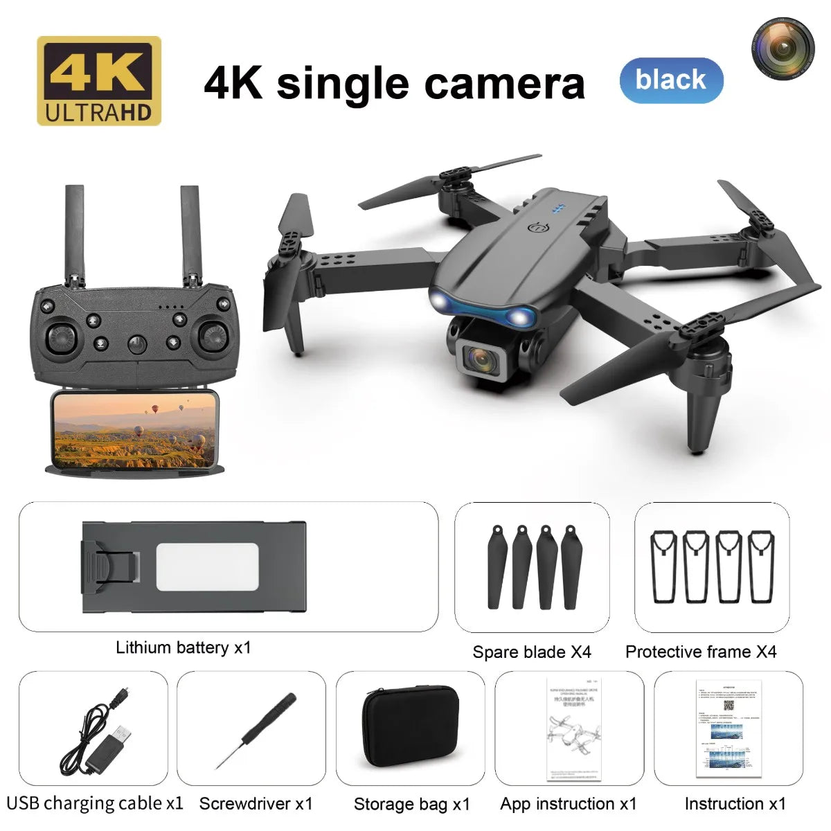 E99 K3 Pro 4k Drone HD Wide Angle Camera High