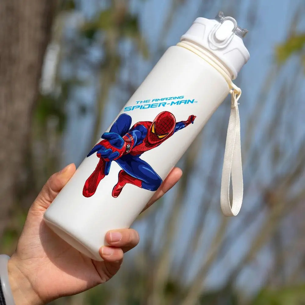 750ml Spider-Man Straw Water Bottle