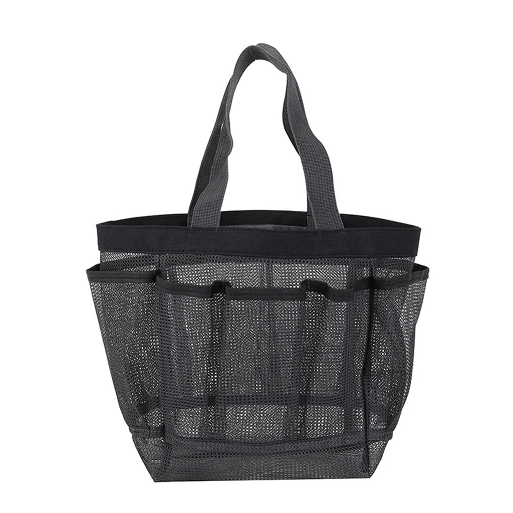 Mesh Beach Bags Tote Bag with 8 Pockets Waterproof