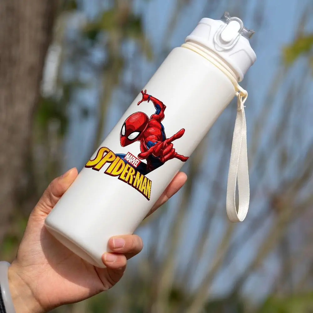 750ml Spider-Man Straw Water Bottle