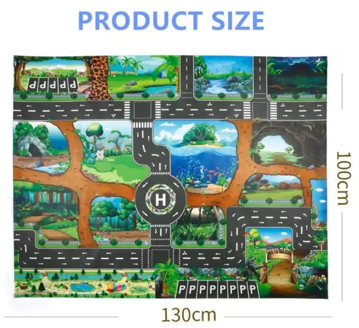 Baby Play Mat City Traffic Car Park Waterproof Parking