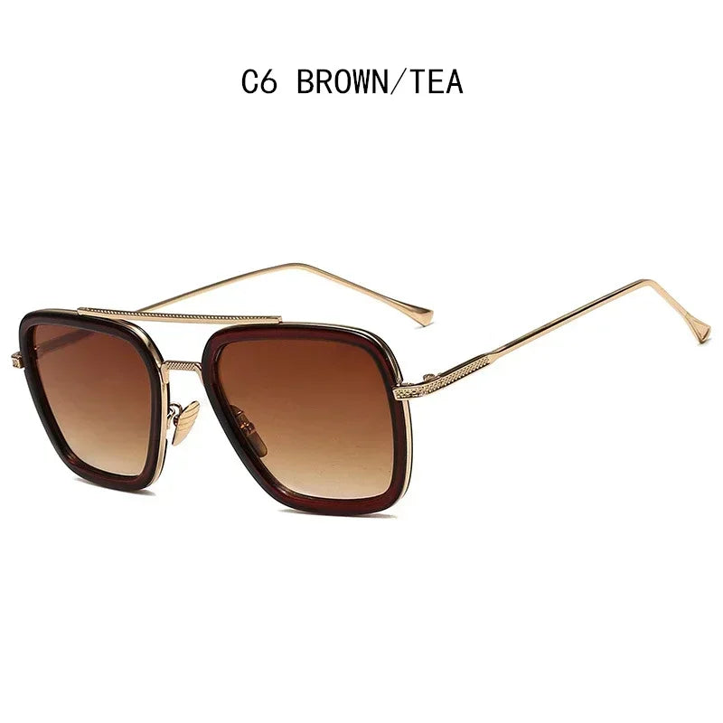 Luxury Square Sunglasses Men Women Brand