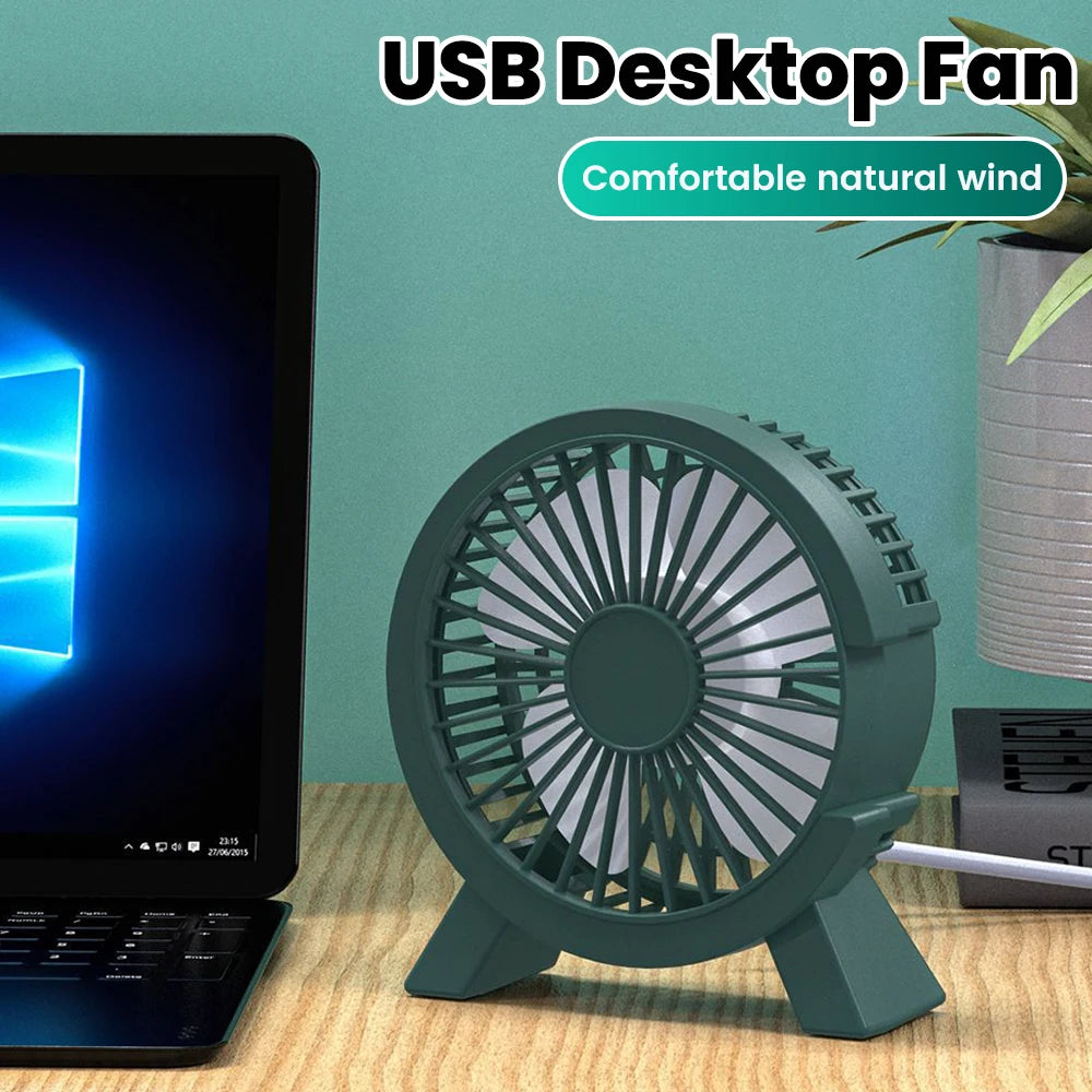 Mini USB Rechargeable Table Fan Portable