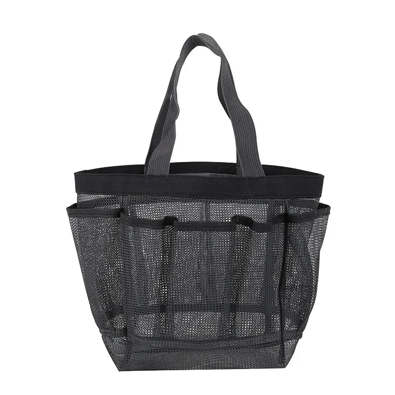Mesh Beach Bags Tote Bag with 8 Pockets Waterproof