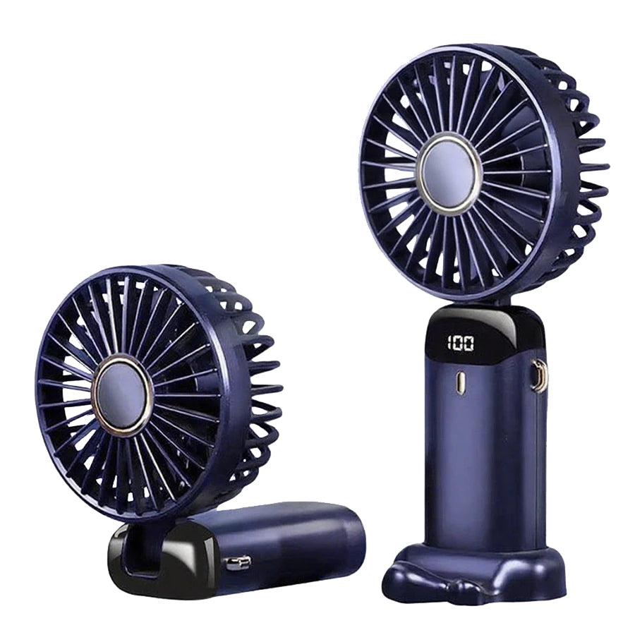 Portable Handheld Neck Fan, 5 Speeds, LED Display,