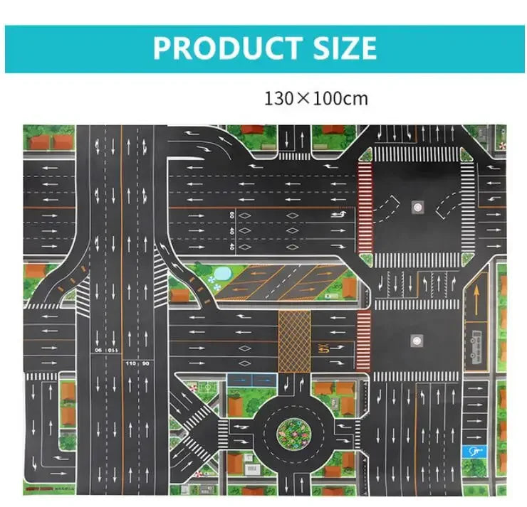 Baby Play Mat City Traffic Car Park Waterproof Parking
