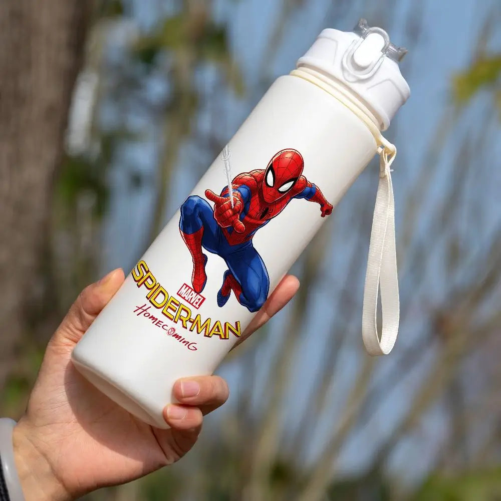 750ml Spider-Man Straw Water Bottle